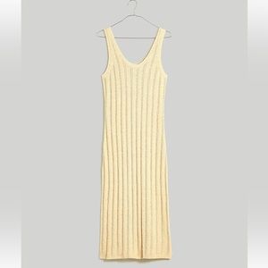 Madewell Ribbed Sleeveless Midi Sweater Dress Sz Medium
